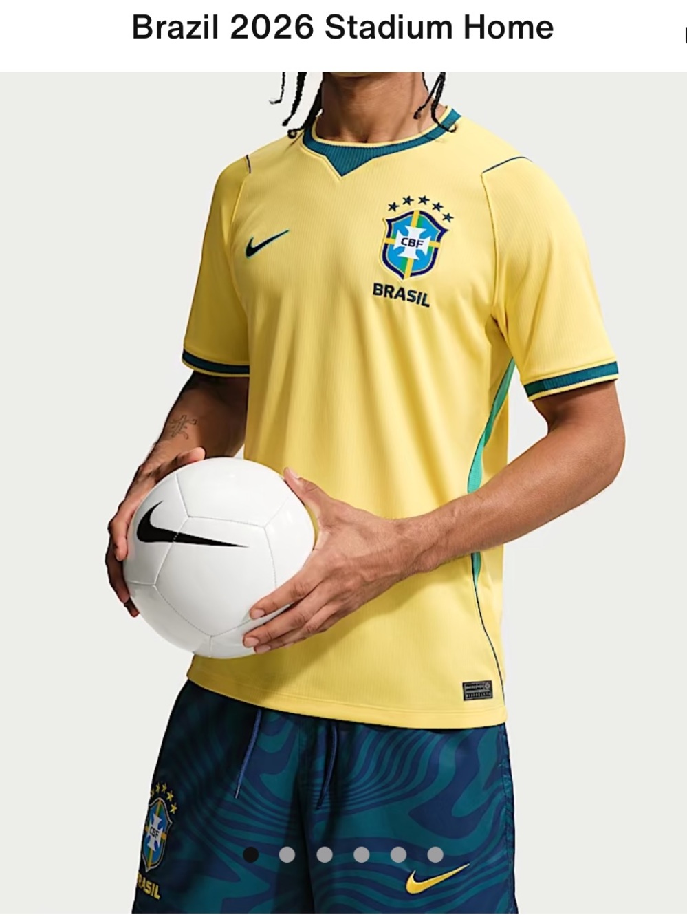New Nike Brazil Home Soccer Jersey